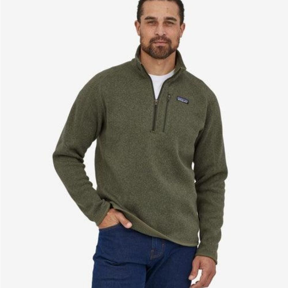 Patagonia Men's Better Sweater 1/4 Zip Fleece Pullover Industrial Green Size L